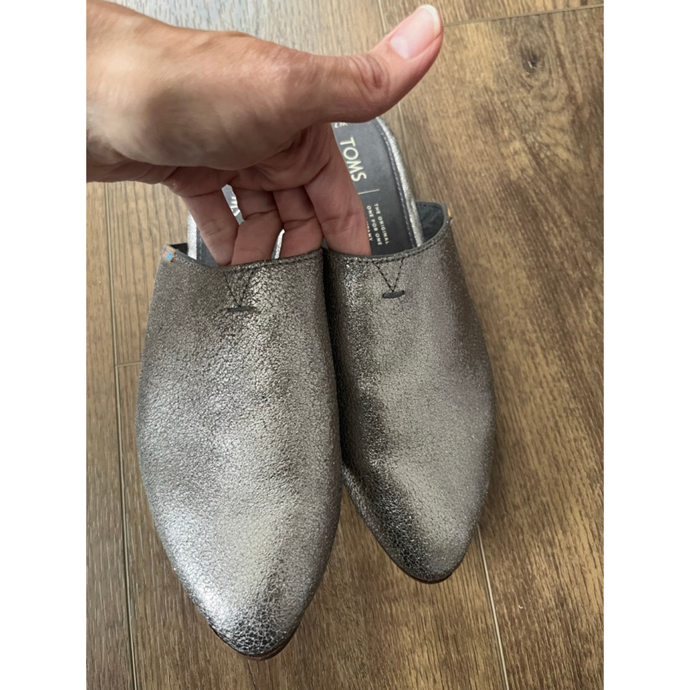 Toms Jutti mule pewter metallic size 7 - Picture 4 of 10